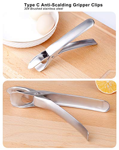 Sptechmake 304 Stainless Steel Anti-Hot Bowl Dish Plate Gripper Clip Clamp Holder For Moving Hot Plate Or Bowls With Food Out From Instant Pot Microwave Oven, Kitchen Tool Tongs For Cooking (2Pack) #TOP6