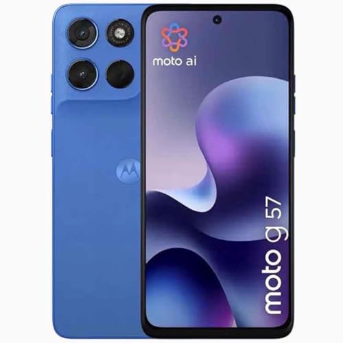 Motorola Moto G57 Dual-SIM 256GB ROM + 8GB RAM (GSM only | No CDMA) Factory Unlocked 5G Smartphone (Pantone Blue) - International Version