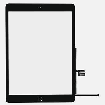 Touch Panel Digitizer Glass Screen Replacement for ipad 7/8/9 Gen A2197/A2198/A2200 A2270/A2428/A2429/A2430 USA Black + Button