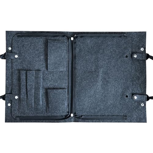 LfrXtra Bolsa de fieltro multifuncional, cuatro organizadores de almacenamiento del tesoro del estudio, bolsa de almacenamiento de pinceles de pintura, suministros de oficina escolar