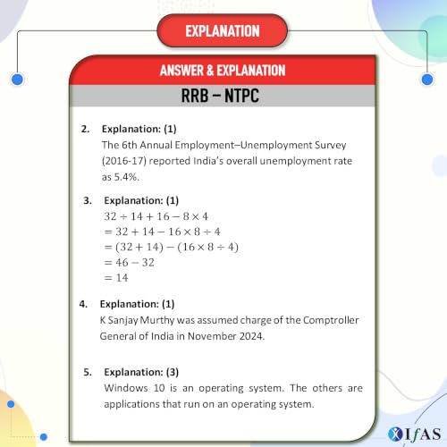 Image of RRB NTPC Book 2026 | 30 RRB NTPC Previous Year Solved Question Papers with Detailed Solutions & 10 Mock Tests | Best RRB NTPC PYQ Book for Graduate & Under Graduate Level Railway CBT 1 Exam | IFAS