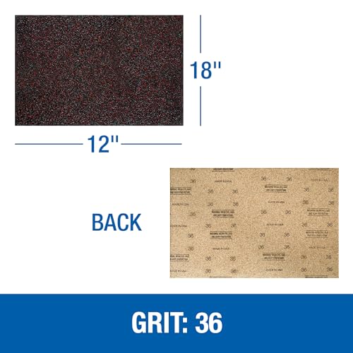 Mercer Industries 418036 Silicon Carbide 12" x 18" Floor Sanding Sheets, 36 Grit (20 pack) by Mercer Abrasives - Image 2