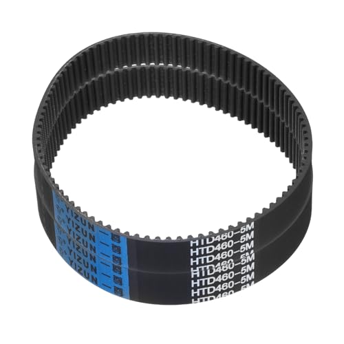 QUARKZMAN 2 Stück HTD-5M Gummizahnriemen 92 Zähne, 460mm Steigungslänge x 20mm Breite x 3,6mm Höhe, geschlossener Schleifenrillenriemen