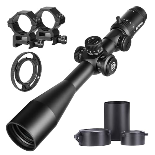 SPINA OPTICS 4-16x44/6-24x50 SFP Second Focal Plane Riflescopes con Mil-dot Reticle e 20mm Ring Mounts, Impermeabile, Fogproof Nero Rifle Scope, 30mm Tubo (4-16x44SFP)