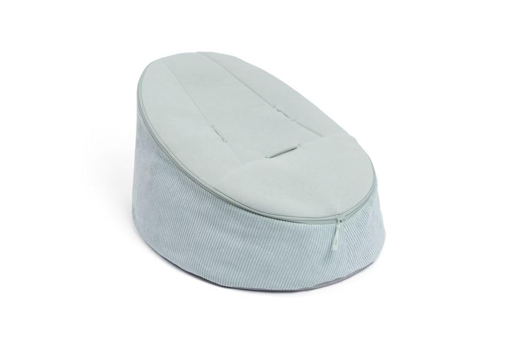 doomoo Transat Bébé Evolutif Fauteuil Enfant Seat'n Grow- Dès la Naissance et jusqu'à 25kg - Ultra Confort - Remplissage Microbilles et Tissus en Coton Doux Oeko-Tex et GOTS, Vert
