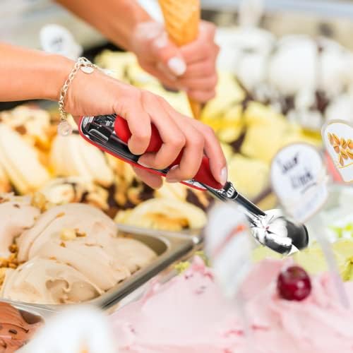 Ice Cream Scoop Set, UYOTBKEUB Professional 304 Stainless Steel Cookie Scoop with Easy Trigger, Perfect Make Ball for Melon Baller Cupcake Baking