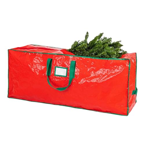 Sac de Rangement pour Sapin de Noël,Grand Conteneur avec Fermeture à Glissière,Sacs De Stockage Pour Les Fêtes Avec Poignées Renforcées | Pour Sous-sol Garage Placard Dortoir Universitaire Grenier Mai