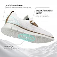 Mens Casual Loafers Shoes Slip On Fashion Walking Dress Sneakers Business Oxfords Work Lightweight Soft Sole Zapatos All/White — image 6