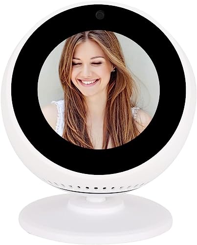 Soporte Echo Spot blanco para mesa de noche base giratoria salón y cocina