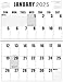 Produktbild Jumbo Large Print Wandkalender 2025, schweres Papier, 13 Monate, Januar 2025 bis Januar 2026, 43,2 cm breit x 55,9 cm lang, wenn geöffnet.