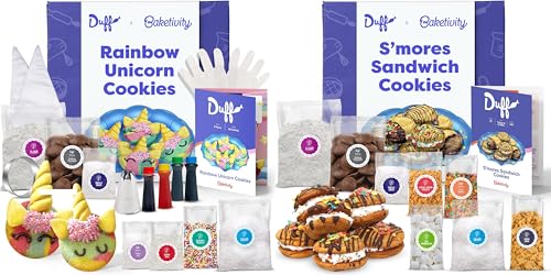 Baketivity Baking Kit Bundle – Unicorn Rainbow Cookies & S’mores