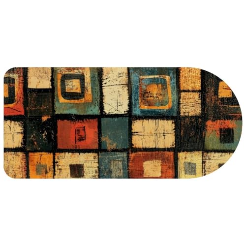 Grand tapis de souris ethnique 73x35cm avec base caoutchouc