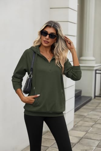Image of Zeagoo Hoodies for Women Half Zip Up Oversized Sweatshirt Fall Clothes 2026