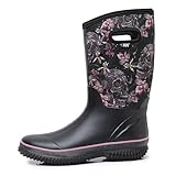 WTW Women's Rubber Rain Boots - Mid Calf Waterproof Insulated Neoprene Muck Boots Outdoor Hunting Barn Boots for Women
