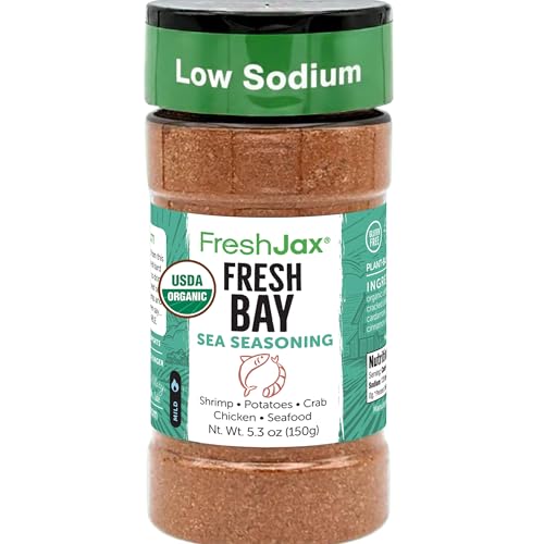 Organic Seafood Seasoning, FreshJax Fresh Bay Savory Spice 5.3oz