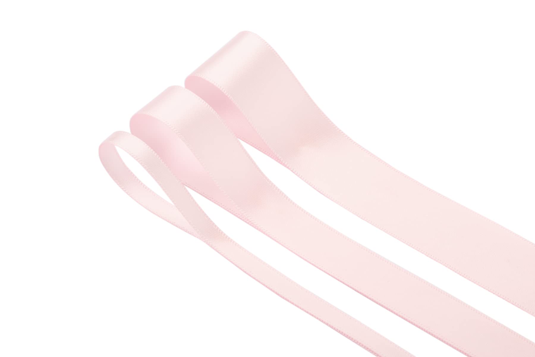 Zofrud 3 Rolls of Lt. Pink Double Faced Satin Ribbon, 27 Meters Total (6mm, 16mm, and 25mm x 9M) - Image 4