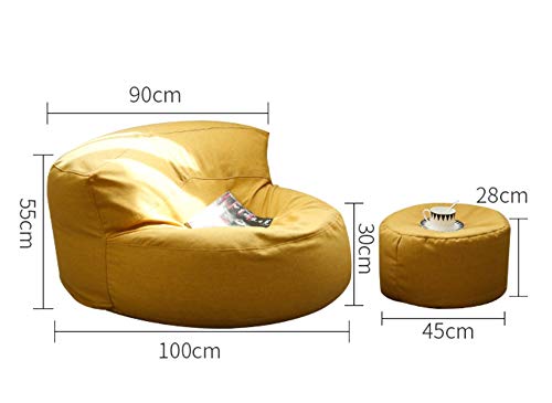 ZYLE Einfache Sitzsack Tatami Multi-Color Lazy Sofa Schlafzimmer Balkon Kreative Wild Small Sofa mit Fußstütze 60 × 50… – Bild 3