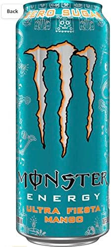 Monster Energy Ultra Zero Sugar Energy Drinks 16 ounce cans (Ultra Fiesta, 12 Cans)