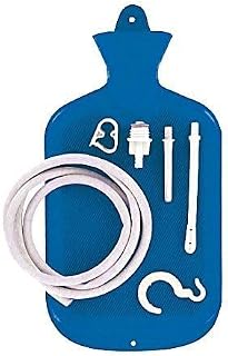 Kit de sistema de enema con botella de agua caliente, bolsa para limpieza de colon, desintoxicación y pérdida de peso para hombres y mujeres en color azul