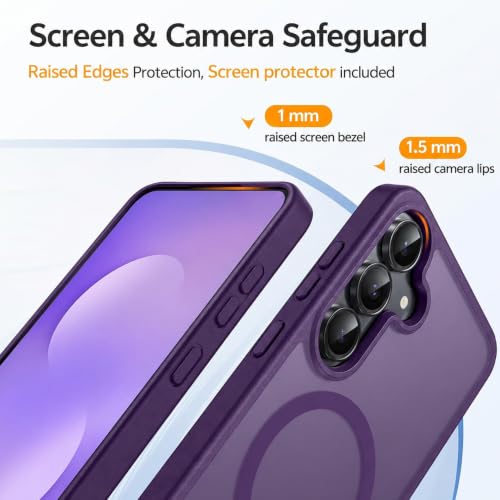 Image of AIBEX Back Cover for Samsung Galaxy S25 Plus| Slim Case with Wireless Charging Support | Anti-Scratch, Shockproof, Anti-Fingerprint & Lightweight Military-Grade Protective Cover - Purple