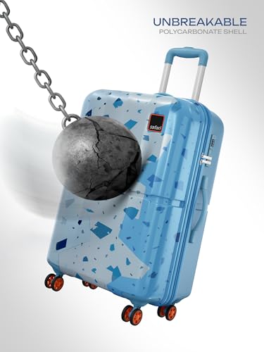 Image of Safari Tazzo 8 Wheels Set of 2 (Cabin + Medium) Trolley Bag, Hard Case Polycarbonate, 360º Wheeling Small Check in Luggage, Suitcase for Travel, Trolley Bags for Travel, Printed