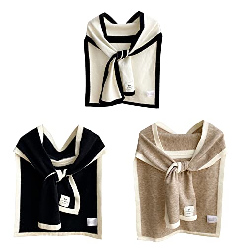 Shawl Shoulder Wrap Crochet Shawls And Wraps Shrug Scarf Shawl Wraps For Women Lightweight Solid Knitted Shawl, Approx. 44x150cm/17.32x59.06in, Black-24