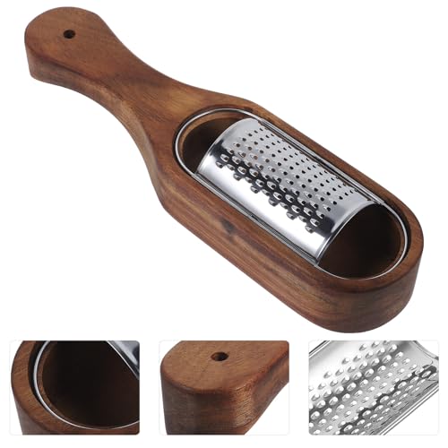 Rallador de queso y verduras de acero y madera miniatura 7