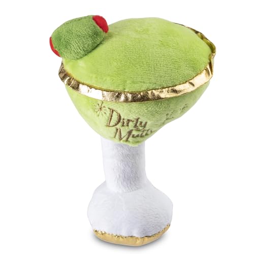 Haute Diggity Dog Dirty Muttini, Plush Designer Dog Toys with Interactive Squeaker, Stimulating Pet Enrichment, Machine-Washable & Safe Materials for All Breeds, One Size