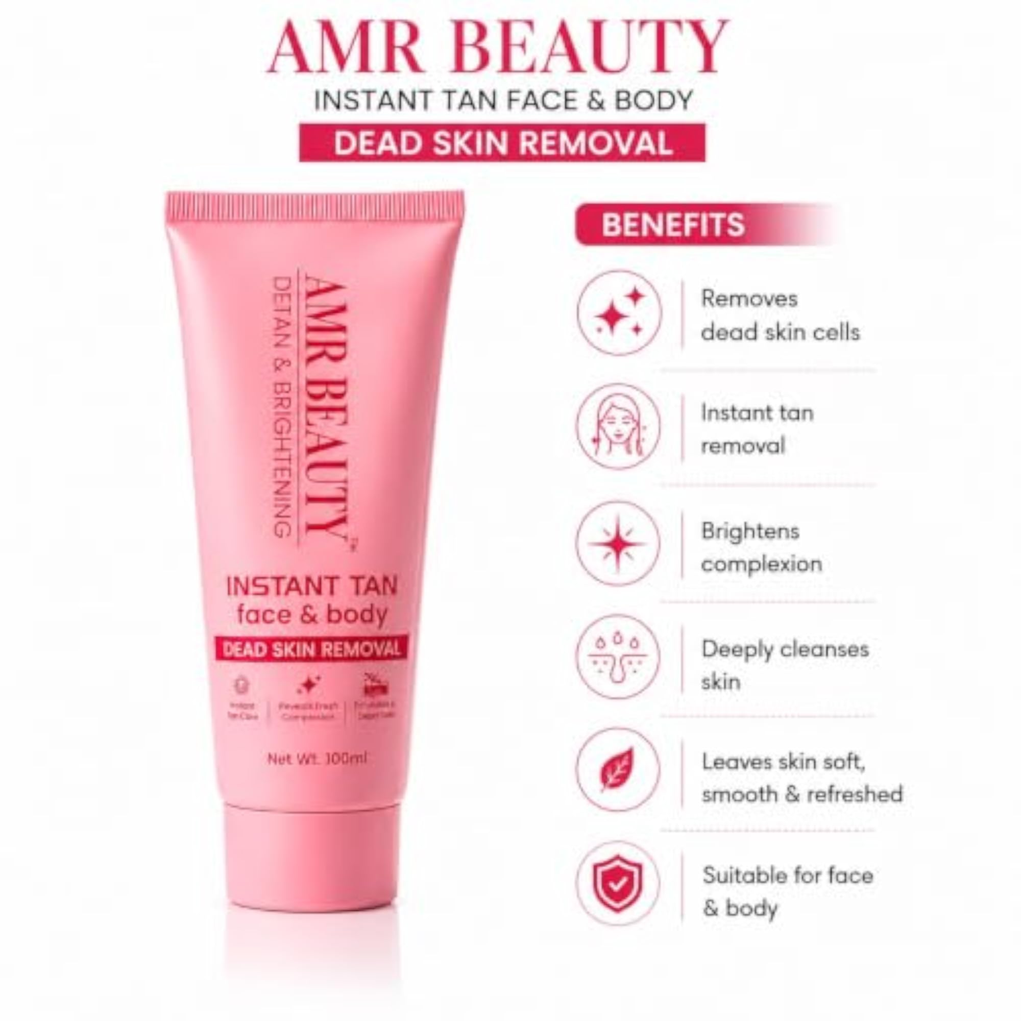 Instant Tan Removal Face & Body Cream 100ml