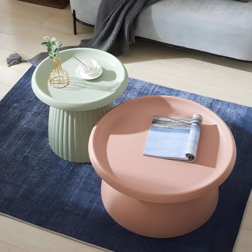 Table basse ronde moderne pour optimiser un petit espace ou aménager un balcon