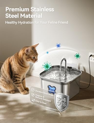 Image of Cat Water Fountain - 95oz /2.8L Faucet-Style Pet Drinking Fountain for Cats