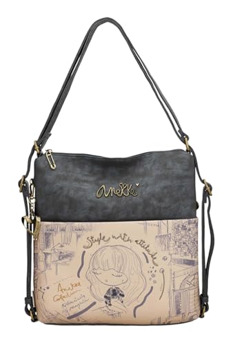Anekke bolso de hombro mochila Studio Bag Convertible Into Backpack Multicolor