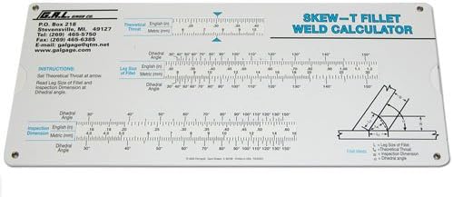 Skew-T Fillet Weld Calculator GAL-9b