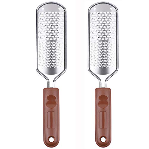 2 pcs Foot File Callus Remover, Pedicure Scrubber Colossal Heel Scraper Feet Grater for Dead Skin
