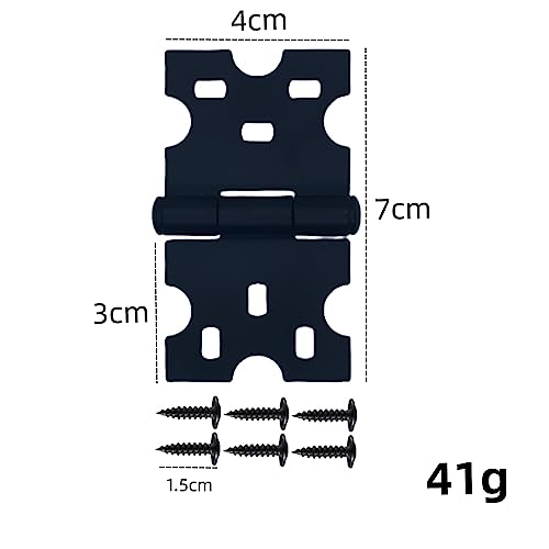 6Pcs Black Cabinet Hinges - Face Mount, Kitchen & Furniture Accessories - Image 3