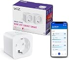 Foto di WiZ Wi-Fi Smart Plug, Tipo F, 230 V, 50 Hz, Installazione Facile, Certificazione Matter, Controlli Connessi, Comandi Vocali, Funziona con Alexa, Google Home e Apple Home, Confezione da 2