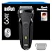 Braun Series 3 Elektrorasierer Herren – Rasierapparat mit 3 Flexiblen Klingen, 30 Minuten Akkulaufzeit, Trockenrasierer für Männer – 300s, Grau