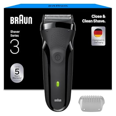 Braun Afeitadora Eléctrica Hombre Series 3, Máquina De Afeitar Barba En Seco Y Mojado, 2 Láminas, 30 Min De Autonomía, Carga Rápida, 300S, Gris | Ya disponible en tu tienda friki favorita! En mundofriki.es!
