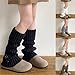 Pyasuye Leg Warmer Stockings Retro Socks Fashion Retro Socks Knitted Leg Covers Children Crochet Stockings for Girls 3-13 Year
