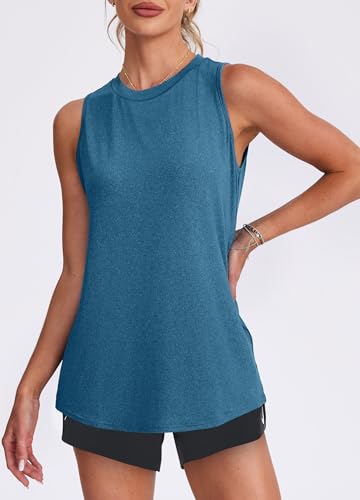 Image of Womens Workout Tank Tops Lightweight Sleeveless Shirts for Women Loose Fit Tops for Athletic Running Tennis Yoga
