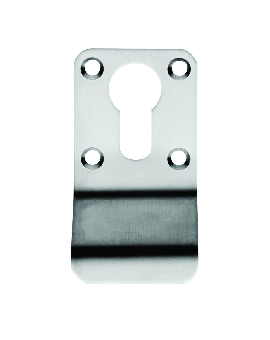KOOPLES HARDWARE Cylinder Pulls for Euro Profile Locks Front Door Handles Aluminium or Brass Durable Lock Trim (Euro Profile, Satin Stainless Steel)
