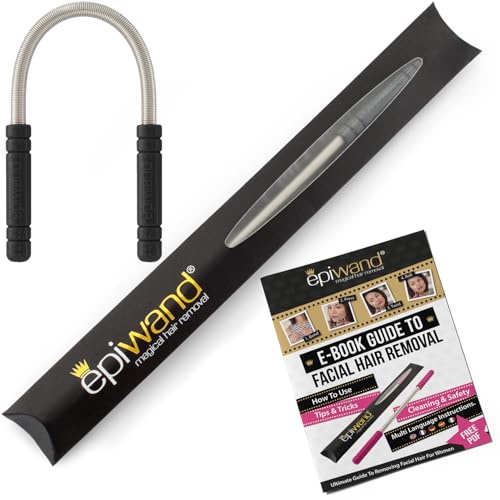 Epiwand Facial Hair Remover Spring Threading Tool - Our Women’s Facial Epilator Coil Removes Peach Fuzz, Chin, Cheek, Neck, Mustache and Upper Lip Hair Quickly - How to Use Instructions in Box.