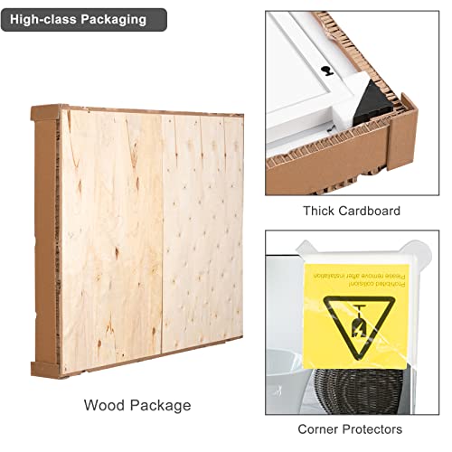 Bonnlo 36"×28" Dimmable Led Illuminated Bathroom Mirror With Bluetooth Speaker, Anti-Fog Wall Mounted Bathroom Vanity Mirror,Smart Vanity Mirror With Memory Touch Button| Hangs Vertically/Horizontally #TOP3