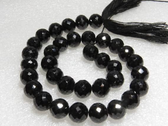 Spinelle noir micro-facetté perles de luxe 9 mm LKBEADS