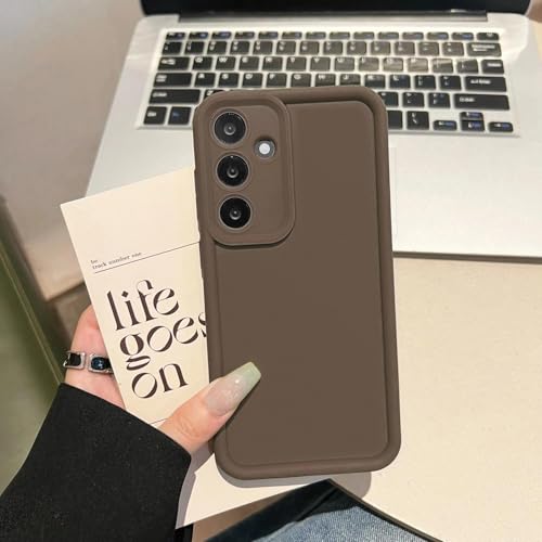 Coque fine pour Samsung S25 FE protection antichoc douce et café