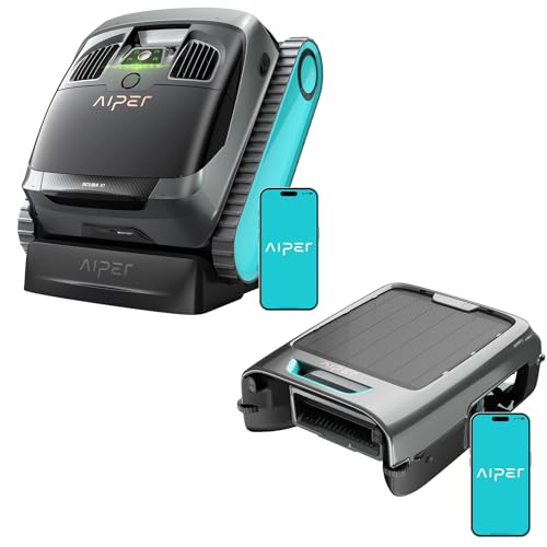 AIPER Scuba X1 and Surfer S2, Complete Comprehensive Pool Care (Floor, Wall, Waterline and Pool Surface), Ideal for In-Ground Pool up to 2150 sq.ft