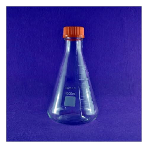Fiole Erlenmeyer en verre de laboratoire à bouchon GL45 pour expériences de chimie