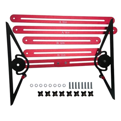 NiuLumea Sagoma per gradini | lega di alluminio aeronautico da 4 mm | per CNC anodizzato | 40,6 cm a 152,7 cm regolabile con pezzi di prolunga | lavorazione del legno, installazione scale