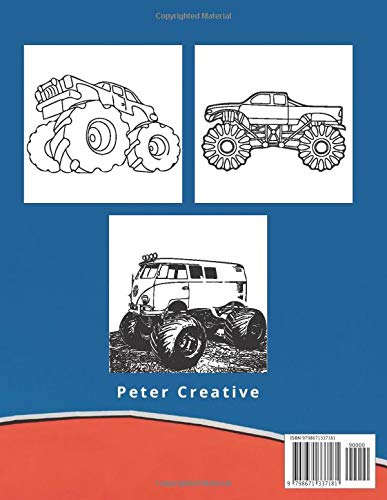 Monster Truck Coloring Book For Kids: The Best Gift For Your Child, 24 Special Muscle Truck For Coloring image 2