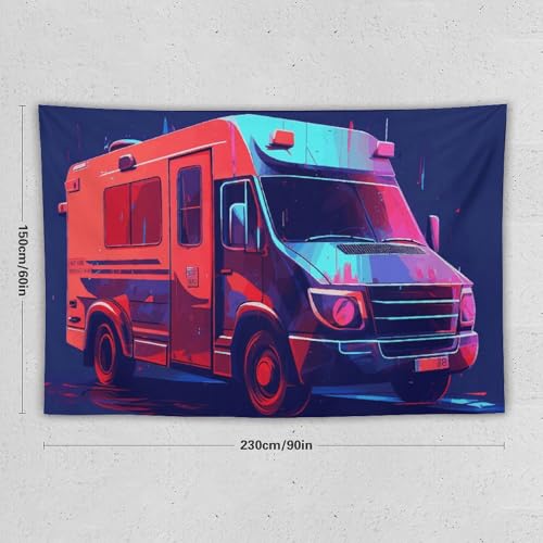 Tapisserie murale silhouette voiture violette 152x228cm pour salon et chambre